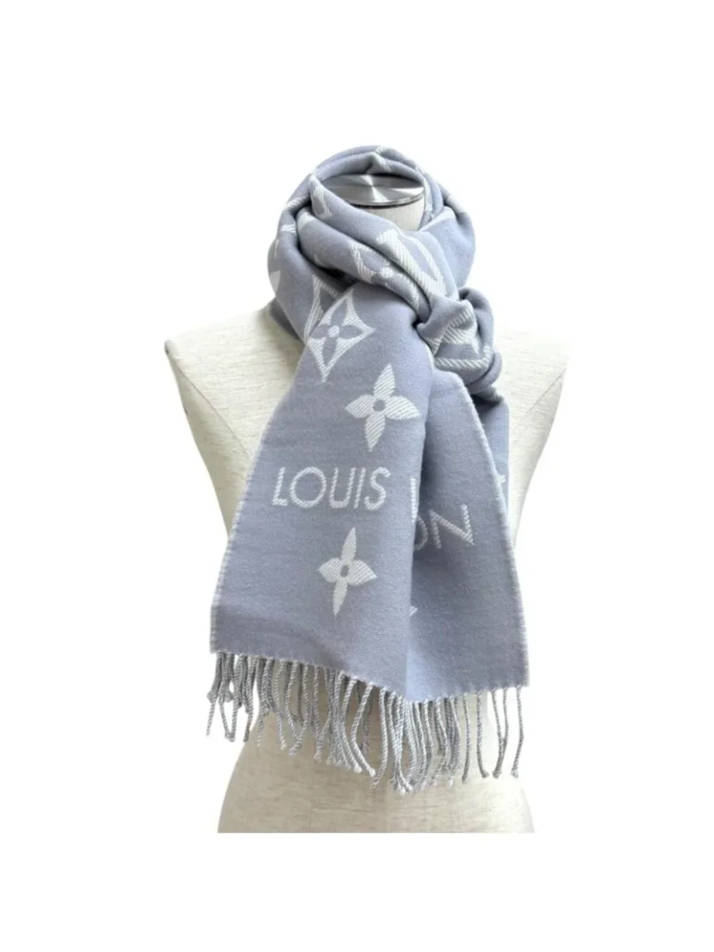 Louis Vuitton Scarf LV Essential Wool Cles Monogram 170 34 Box Included